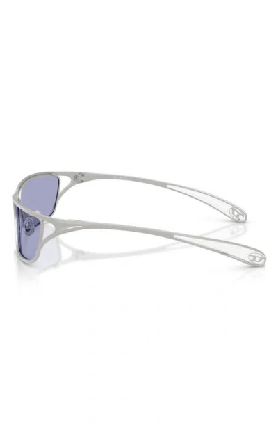Diesel Rectangle Sunglasses In Blue