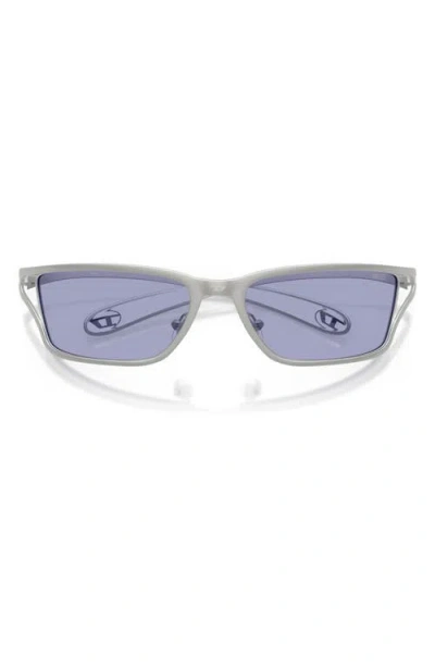 Diesel Rectangle Sunglasses In Blue