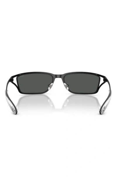 Diesel ® Dl1015 58mm Rectangular Sunglasses In Black