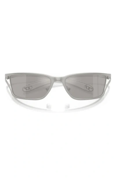 Diesel Rectangular Sunglasses In Gray