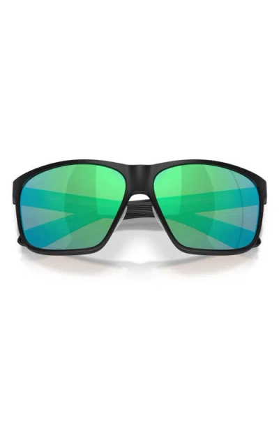 Costa Del Mar Broadbill Ii Xl 62mm Polarized Oversize Rectangular Sunglasses In Black
