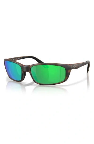 Costa Del Mar Brine Ii 59mm Polarized Rectangular Sunglasses In Brown