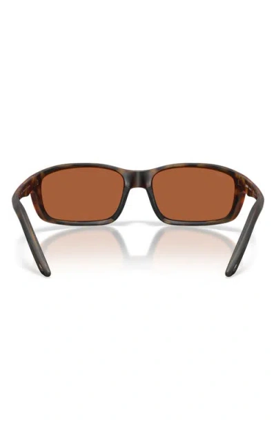 Costa Del Mar Brine Ii 59mm Polarized Rectangular Sunglasses In Brown