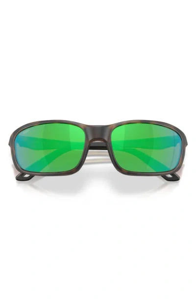 Costa Del Mar Brine Ii 59mm Polarized Rectangular Sunglasses In Brown