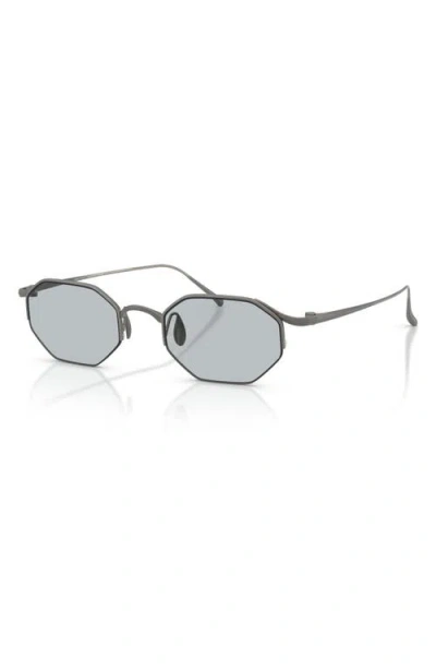 Armani Exchange Ax  49mm Rectangular Sunglasses In Blue