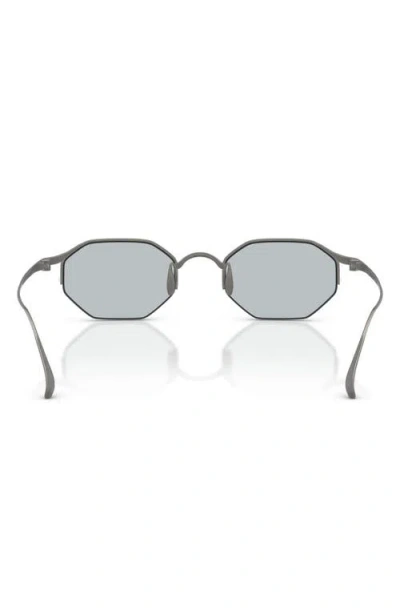 Armani Exchange Ax  49mm Rectangular Sunglasses In Blue