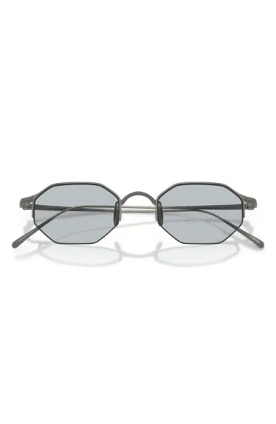 Armani Exchange Ax  49mm Rectangular Sunglasses In Blue