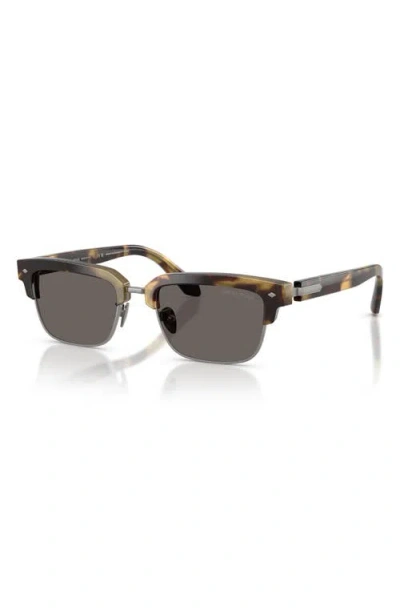 Armani Exchange Ax  52mm Rectangular Sunglasses In Brown