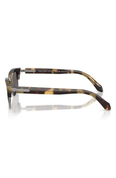 Armani Exchange Ax  52mm Rectangular Sunglasses In Brown