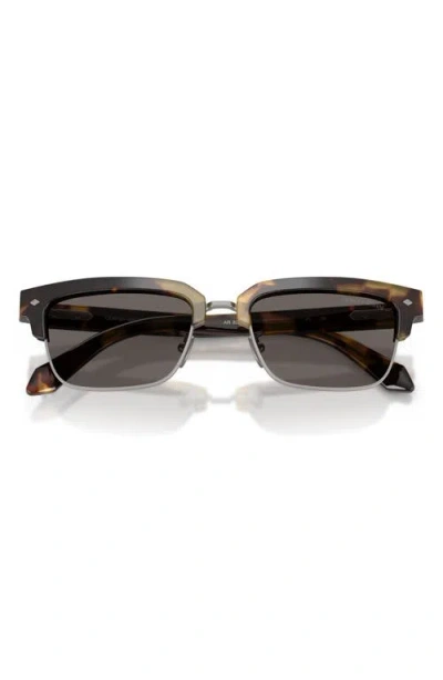Armani Exchange Ax  52mm Rectangular Sunglasses In Brown