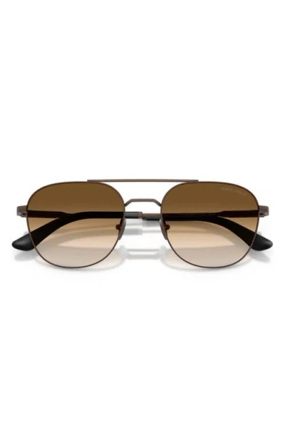 Armani Exchange Ax  54mm Rectangular Sunglasses In Brown