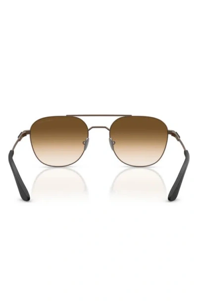 Armani Exchange Ax  54mm Rectangular Sunglasses In Brown