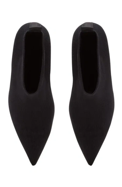 Balmain 95 Ribbed Stretch-knit Wedge Ankle Boots In Black
