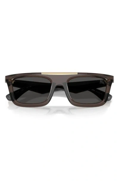 Burberry 54mm Rectangular Sunglasses In Blue