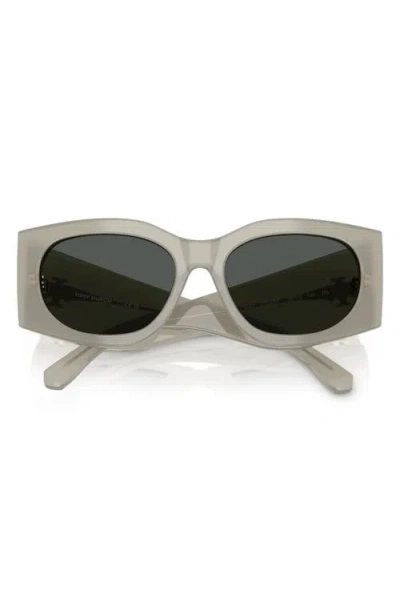 Tory Burch Kira 56mm Rectangular Sunglasses In Gray