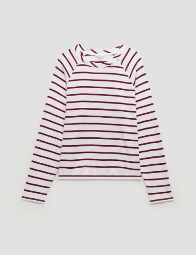 Hush Matilda Raglan Stripe Top In White