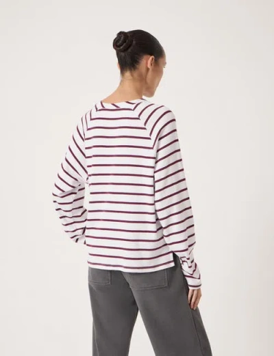 Hush Matilda Raglan Stripe Top In White