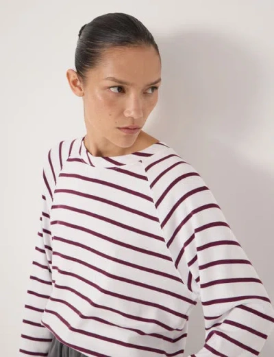 Hush Matilda Raglan Stripe Top In White