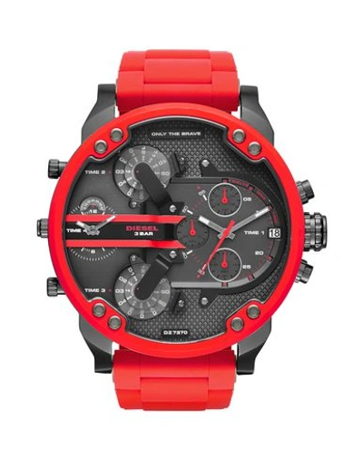 Shop Diesel Wrist Watch In Red
