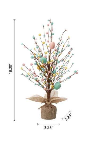Glitzhome 18"h Easter Egg Table Tree Decor In Multi