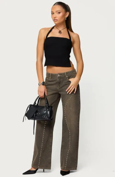 Edikted Dara Halter Top In Black