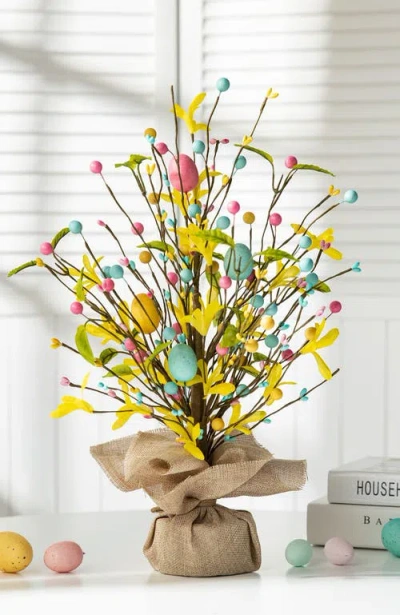 Glitzhome 18"h Easter Egg Table Tree Decor In Multi