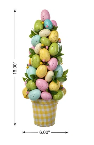 Glitzhome 16" H Easter Egg Table Tree Decor In Multi