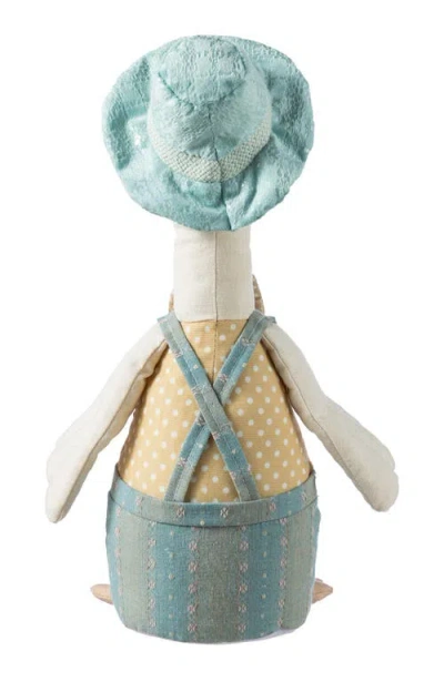 Glitzhome Easter Fabric Boy Duck Figurine In Multi