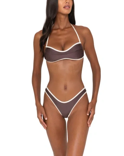 Fae Hailey Bikini Bottom In Brown