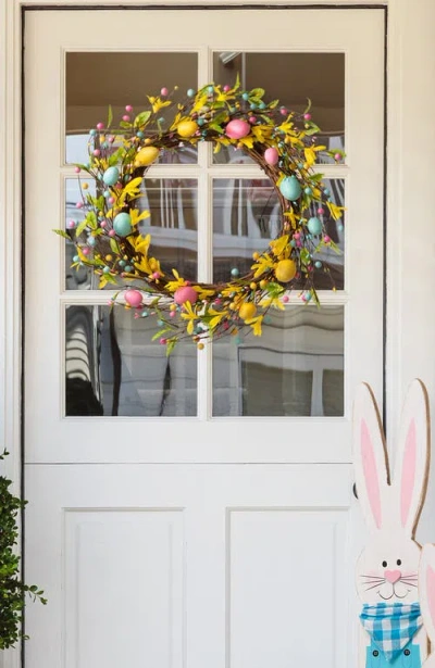 Glitzhome 22"d Easter Egg Wreath In Multi