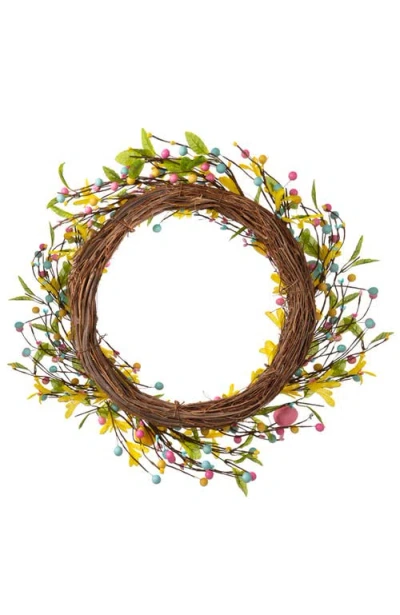 Glitzhome 22"d Easter Egg Wreath In Multi