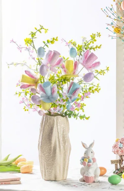 Glitzhome Glitter Egg And Top Hat Pick In Multi