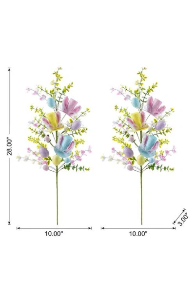 Glitzhome Glitter Egg And Top Hat Pick In Multi