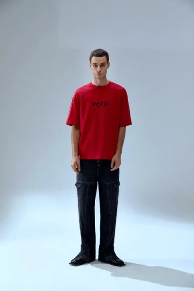 Pcfg Men's Red Your Itch Basic Tshirt - Samba In Red
