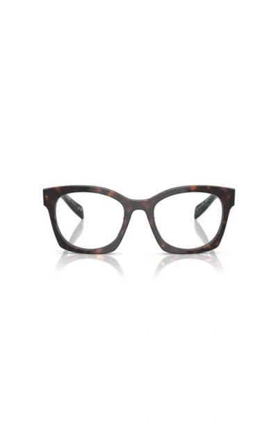Prada 52mm Irregular Optical Glasses In Multi