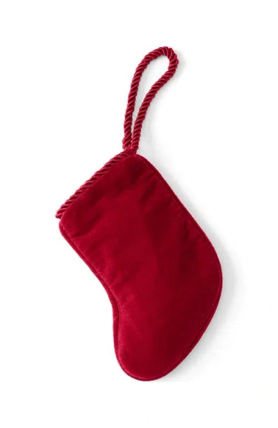 Lands' End Mini Needlepoint Christmas Stocking In Multi