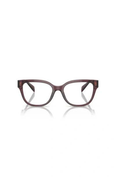 Versace 54mm Rectangle Optical Glasses In Multi
