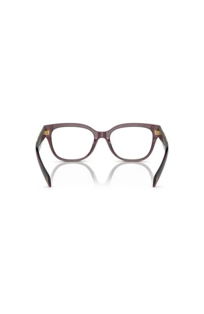 Versace 54mm Rectangle Optical Glasses In Multi