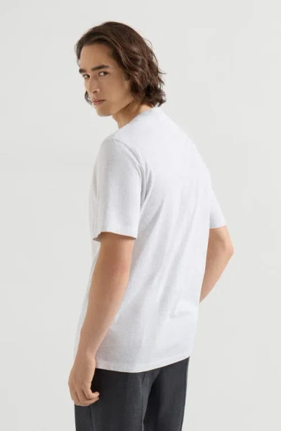 Brunello Cucinelli Men Slim Fit Crew-neck T-shirt In Lightweight Cotton Jersey In Gray