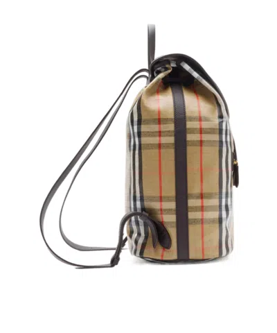 Burberry Highlands Coated Canvas Backpack With Front Logo In Brown