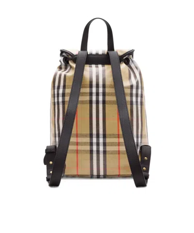 Burberry Highlands Coated Canvas Backpack With Front Logo In Brown