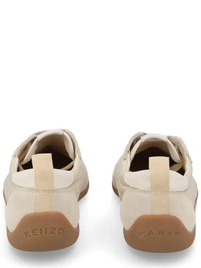 Kenzo Striker Sneaker Low Profile Pull Tab In White
