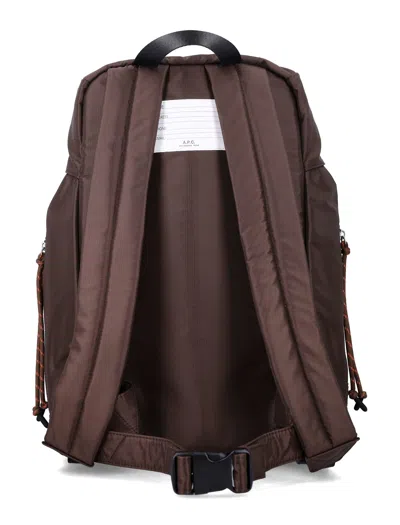 Apc A.p.c. Brown Trek Technical Backpack In Brown