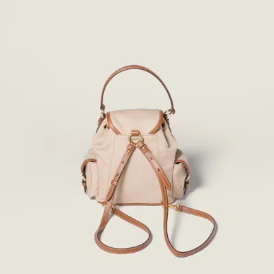 Miu Miu Canvas And Leather Backpack