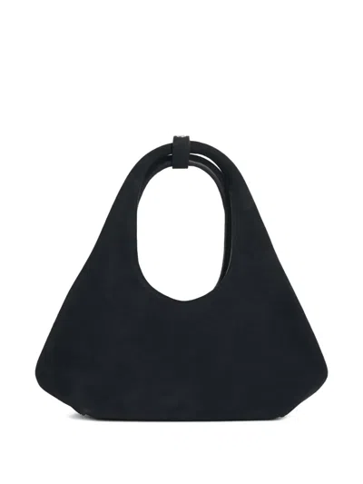 Coperni Mini Folded Leather Tote Bag In Black