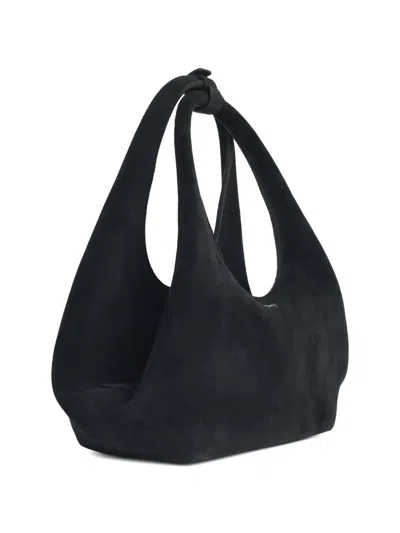 Coperni Mini Folded Leather Tote Bag In Black