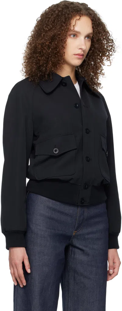 Apc A.p.c. Long-sleeved Buttoned Jacket In Blue