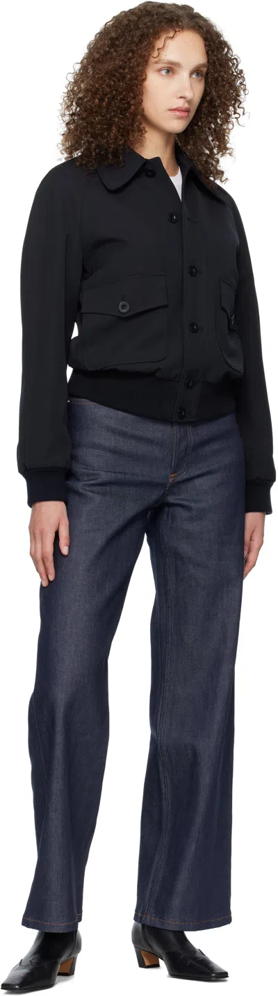 Apc A.p.c. Long-sleeved Buttoned Jacket In Blue