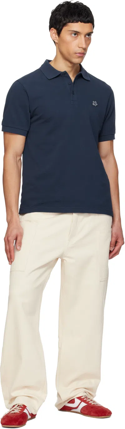 Kenzo Cargo Monkey Straight-leg Jeans In Neutral