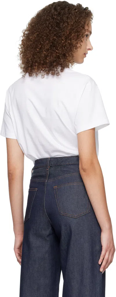 A.p.c. White Boxy Micro Logo T-shirt In White